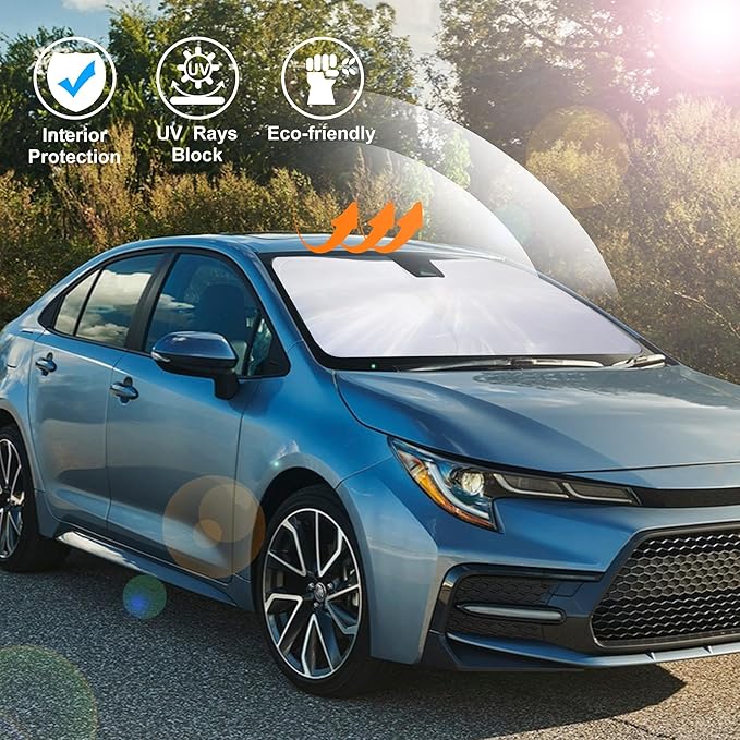 Windshield Sun Shade Fit for 2020-2024 2025 Toyota Corolla Accessories (Not for Corolla Cross) Window Sunshade Protect Car from Sun Rays
