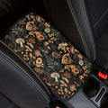 Mushroom Leaves Print Car Center Console Cover,Auto Armrest Cover Pads for Women Girls,Mushroom Car Accessories