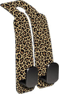 Purse Hook for Car Abstract Brown Leopard 1 Pack Headrest Back Seat Hook Premium Leather Double Metal Hanger Storage Pack Bag Purse Holder Car Accessories
