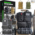 AIAUTOAIEV 7 PACK Tactical Seat back organizer Truck organizer With 6 Detachable Pouches Universal For Car Truck Ford Jeep Military-Grade Heavier Panels With Multi-functional Packs (6 pack Black)