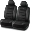 Skechers Men’s Seat Covers, Air-Cooled Memory Foam Car Seat Covers Front Seats, Airbag Compatible,Universal Fit for Most Cars, SUVs, Vans and Trucks,Black