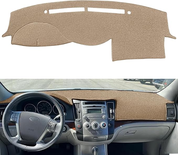 Dash Cover Mat Custom Fit for Hyundai Veracruz Dashboard Pad Cap Carpet Protector K272 (Beige)