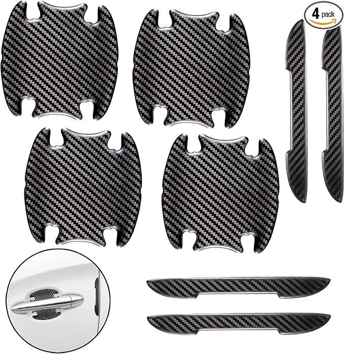 WORCAS Car Door Handle Cup Protective Sticker Auto Door Paint Guard Scratch Protection Films Universal Door Handle Cups Protective Pad (m+d)-8pcs