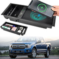 Wireless Charger for F150 2009-2023, Center Console Organizer Box Fast Wireless Chargering with USB-A USB-C Port for Ford F150 2009-2021 2022 2023 Accessories