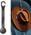 Bofiyma 1 Pack Cowboy Hat Hanger for Car, Magnetic Hat Holder for Truck, Jeep, SUV, Headrest Hook Organizer for Caps, Keys, Sunglasses, Bags (Black) (1)