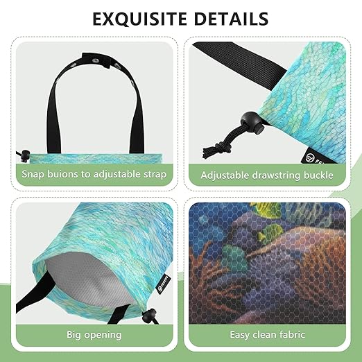 ALAZA Hanging Car Trash Bags Garbage Bag Trash Can for Back Seat Small Sea Turtle 1 Washable Storage Bag Retractable 2 Pack