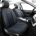 Vankerful Leather Seat Covers for Cars,Car Seat Covers Front Seats Only,Automotive Seat Covers for Trucks,SUV,Leatherette,Universal Fit,Vehicles Seats Cushions(Front Pair,Black-Blue)