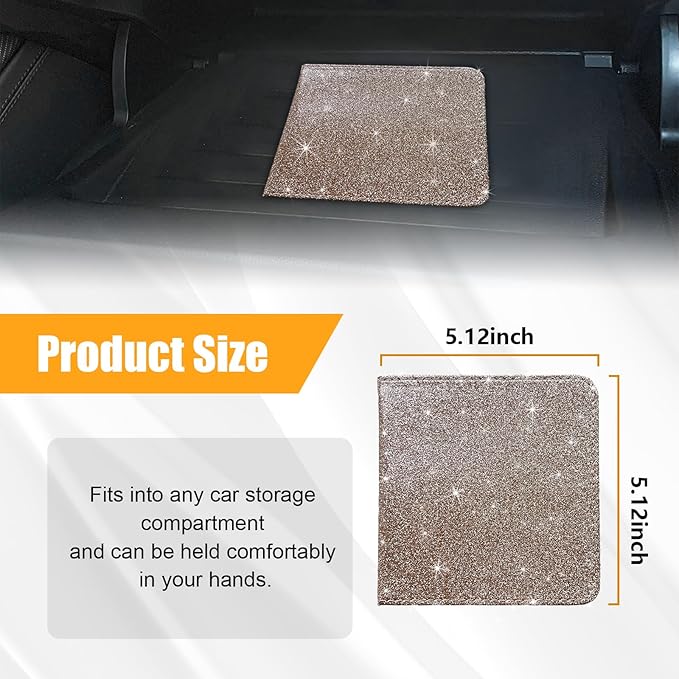 Kewucn Car Registration and Insurance Holder, Leather Auto Glove Box Organizer, Vehicle Compartment Accessories Case for Cards, Driver License & Essential Documents