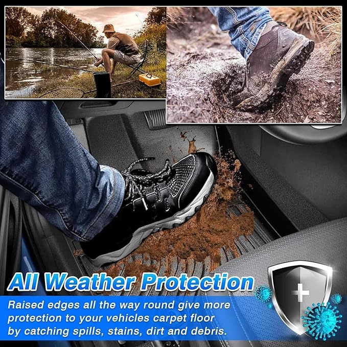 Cartist Floor Mats and Cargo Liner Fit for Mercedes Benz GLC 2023 2024 2025 (Not Fit Coupe) All Weather Anti-Slip Floor Mat for Benz GLC Accessories Heavy Duty Carpet Protection Black