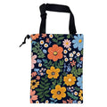 KXWQTRDD Car Garbage Bag Abstract Colorful Flowers Hanging Canvas Car Trash Bag Drawstring Car Back Seat Organizer for Car Back Front Seat Console with Adjustable Buckle