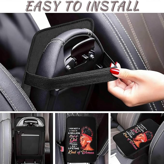 Skull Rose Vehicle Center Console Armrest Cover Pad,Skull Car Accessories Soft Middle Console Cushion Pad,Auto Arm Rest Mat Decor Horror Skeleton Gifts for Women Men Dad for Most Vehicle SUV Truck