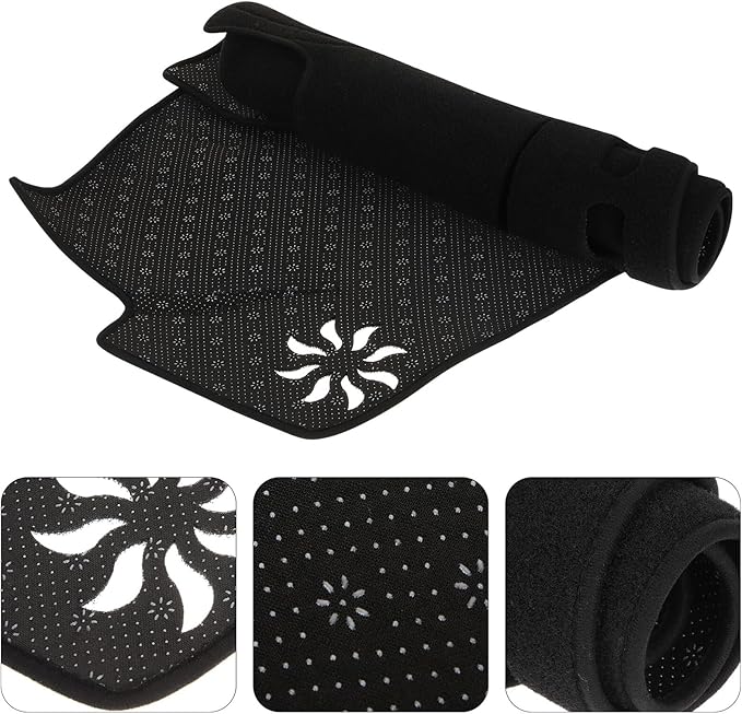 Anti-Slip Polyester Dashboard Cover Mat with Pre-Cut Vent Non-Skid Interior Dash Pad Protector Black Dash Cover for Car Console Easy Installation and Design