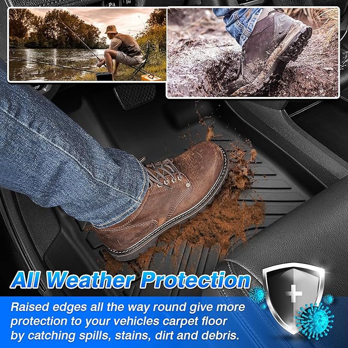 Cartist Floor Mats and Cargo Liner Fit for Toyota Corolla Sedan 2020-2025 (Not for Hatchback and Cross) All Weather Floor Mat Corolla Accessories Heavy Duty Carpet Protection