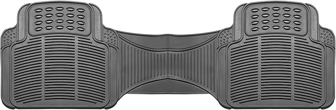 FH Group Car Floor Mats - Heavy-Duty Rubber for Cars, Universal Fit 3 Rows Full Set, Trimmable ClimaProof Floor Mats, For SUVs, Truck, Gray