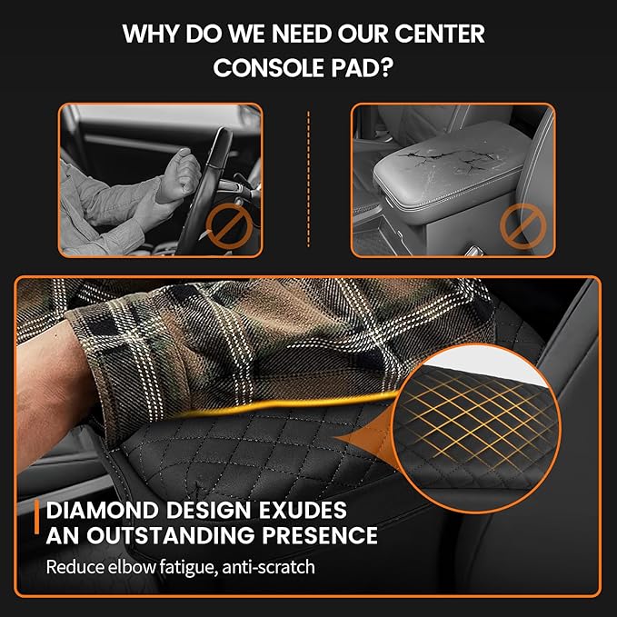 Custom Fit for Center Console Cover Nissan Frontier 2025 2024 2023 2022 Armrest Cover Center Console Pad Interior Accessories Car Armrest Seat Box Cover Protector