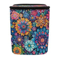 BIGCARJOB Blossom Lotus Car Trash Bag for Back Seat,Boho Lotus Floral Car Trash Can with Lid Portable Travel Car Trash Bag Holder Vehicle Trash Can for SUV Truck Van