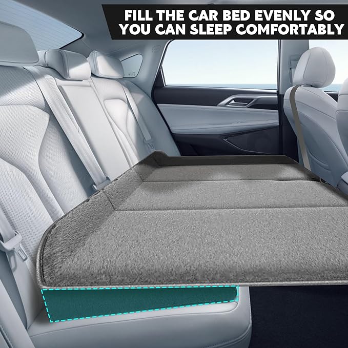 BALAPET Car Seat Wedge Cushion Car Back Seat Gap Filler is Used to Fill The Rear Seat of The Car to Adjust The Flatness of The Seat,Comfortable to Sleep, Suitable for Car Backseats,Truck Trunks,Camp