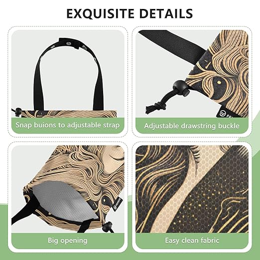 ALAZA Hanging Car Trash Bags Garbage Bag Trash Can for Back Seat Small Portrait Painting Washable Storage Bag Retractable 2 Pack