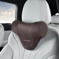 Coverado Car Headrest Pillow, Ergonomic Memory Foam Car Neck Pillow for Driving Seat with Adjustable Strap, Soft PU Leather Breathable Removable Cover Neck Support for Neck Pain Relief