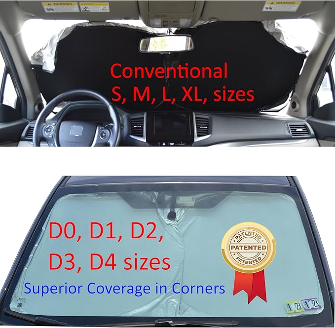 Patented A1+260T Car Windshield Sun Shade Front Window Sunshade Windshield Shade Sunshade for Car Front Windshield Sun Shade Windshield Shade (S)