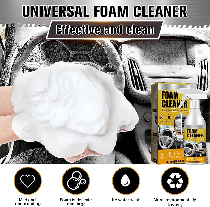 Omaky Multi-Purpose Foam Cleaner for Car, All Around Master FoamCleaner, Car Interior Foams Cleaner,Cars Seat Foam Cleaner Spray, Upholstery Cleaner, Interior Cars Cleaner (2pcs)