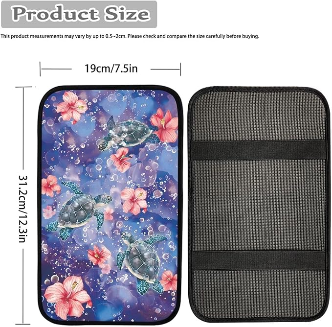 Biyejit Car Center Console Armrest Cushion Cover Pad Car Interior Decor Accessories Universal Fit for Sedan, Truck, SUV