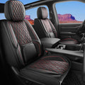 Universal Car Seat Cover Fit for Cars, SUV, Sedans, Anti-Slip Breathable (Black Redline, Full Set)
