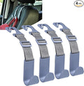 Amooca Headrest Hooks for Car Adjustable 4 Pack Vehicle Seat Back Organizer Storage Hanger Holder for Purse Bags Universal Fit Gray