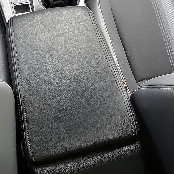 AOMSAZTO Center Console Covers for 2022-2026 Honda Cvic Armrest Covers for Honda Civic Black with Black Stiches