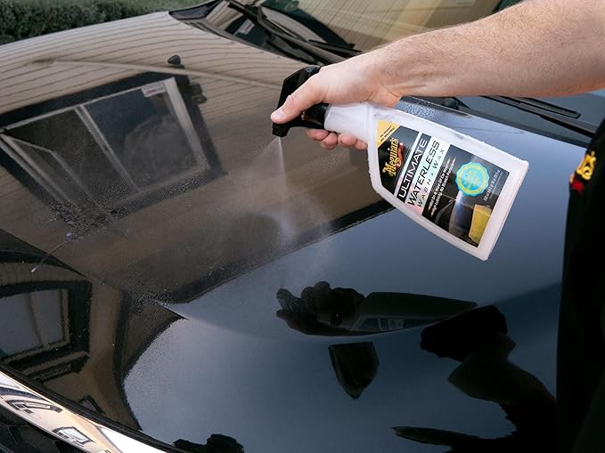 Meguiar's Ultimate Waterless Wash & Wax - High-Efficiency Car Care Solution for Shine and Protection, Ideal for Water-Free Car Cleaning and Quick Detailing, Perfect for Car Care Enthusiasts