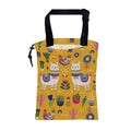 KXWQTRDD Car Garbage Bag Llama Flowers and Birds Drawstring Car Trash Bag Hanging for Back Seat with Adjustable Buckle Canvas Vehicle Trash Can Easy-to-Install