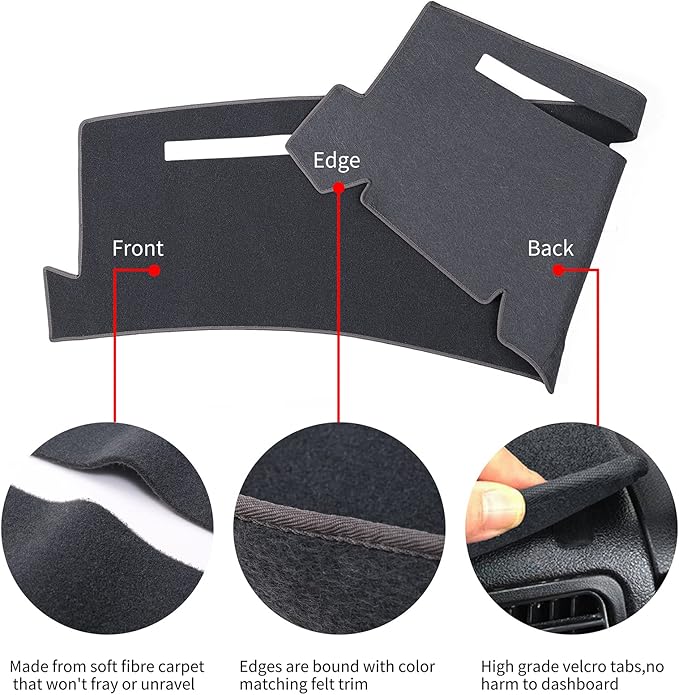 Dashboard Cover for Chevrolet Silverado 1500 2500 3500 1999-2006 Avalanche Chevy Tahoe Suburban GMC Sierra Yukon Dash Cover Mat(Premium Carpet, Gray)