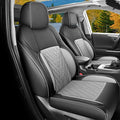 DuDuWang Seat Covers Custom Fit for 2024-2025 Tacoma Pickup Truck Seat Cover Protector Cushion with Faux Leather Waterproof (BlackGrey, Full Set)