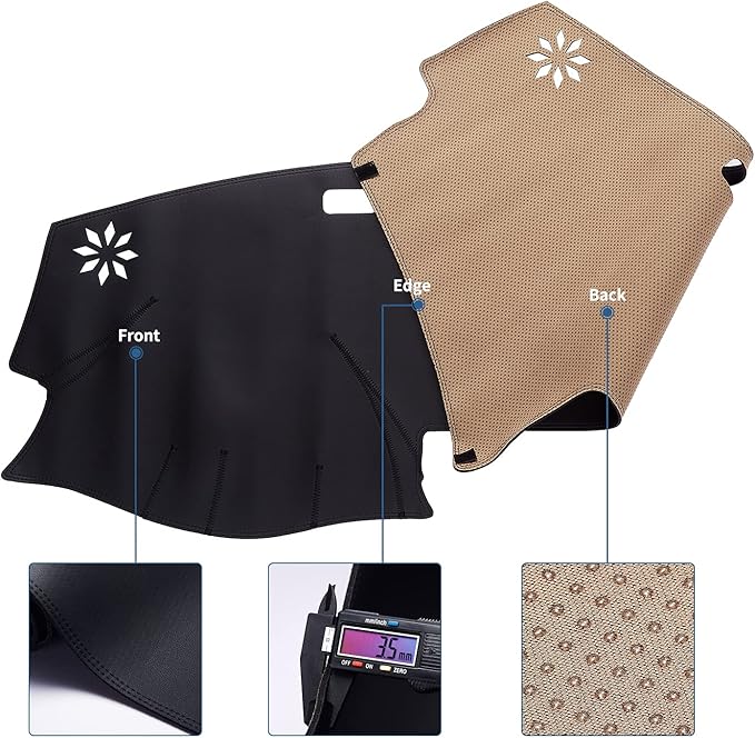 BDFHYK Dash Board Cover PU Dashboard Mat Pad Sun Protection Anti-Vertigo Mat Blanket Compatible with Toyota Camry 2007-2011