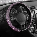 Skechers Women’s Bling Steering Wheel Cover, Velvet with Sparkly Crystal Rhinestones, Stylish Car Interior Gift, Universal Fit 14" 1/2-15" for Cars, SUVs, Trucks, Purple Diamond