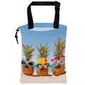 UUCBTAH Car Trash Bag Hanging Funny Pineapple on The Beach Car Trash Can for Back Seat Waterproof Car Garbage Can with Adjustable Straps and Drawstring for Car Accessories Vehicle Travelling Camping