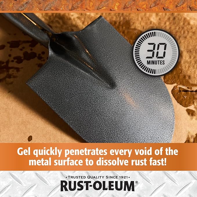 Rust-Oleum Rust Dissolver Trigger Spray Gel | Heavy-Duty Corrosion Remover for Metal Tools, Cars, Bikes, Grills, Bolts, Firearms & More | 32 oz | 6 Pack