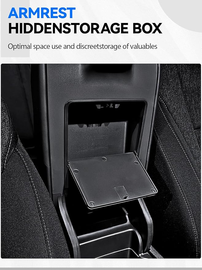 ELECFRESH 2PCS Center Console Organizer Tray for 2026 2023-2025 Honda Accord Accessories, Glove Storage Box wiht Aremrest Hidden Storage Box for Honda Accord
