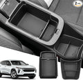 SXCY [2PCS for 2024 2025 Chevy Trax Center Console Organizer 2024 2025 Chevy Trax Accessories(LS LT 1RS 2RS ACTIV) Armrest Storage Box Console Tray for 2024 2025 Trax Console Organizer Black Mats