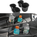 Maxzina Cup Holder Compatible with 2023-2025 Honda Pilot Rear 3rd Row Black Silicone Center Console Insert Cup Holder Bottle Holder Interior 2PCS Decoration for 2024 Pilot Accessories