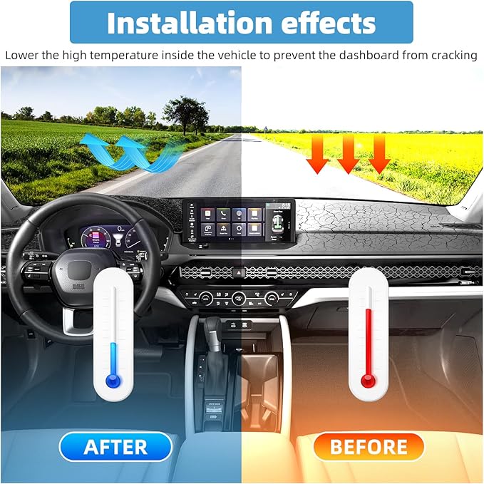 Dash Cover Mat for Honda Accord 2023 2024 2025 2026 Non-Slip Dashboard Cover Mat Sunshade UV Rays Protector Interior Accessories