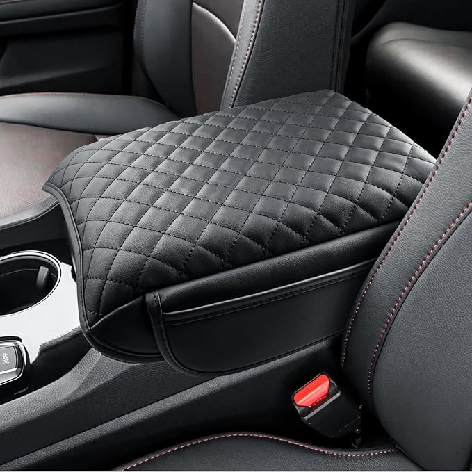 BIBIBO for 2026 Honda Passport Center Console Armrest Cover 2024 2025 2026 Honda Passport RTL/TrailSport Elite/TrailSport Arm Rest Cover 2026 Honda Passport Accessories 2026Passport (Black-Thick)