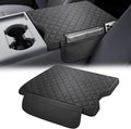 Center Console Cover Compatible with 2015-2025 Ford F150,2017-2025 F250 F350 F450 with 40/20/40 Jump Seat Armrest Accessories, Leather Armrest Cover with 2 Side Pockets Black (Only Jump Seat)