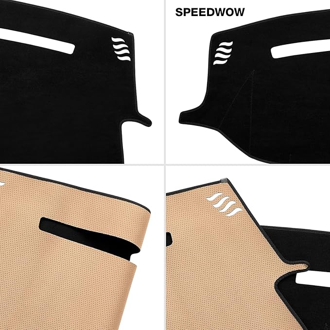 SPEEDWOW Dashboard Dash Board Cover Mat Carpet Compatible with Dodge Ram 1500 2500 3500 2019–2025 (Without Hud Models)