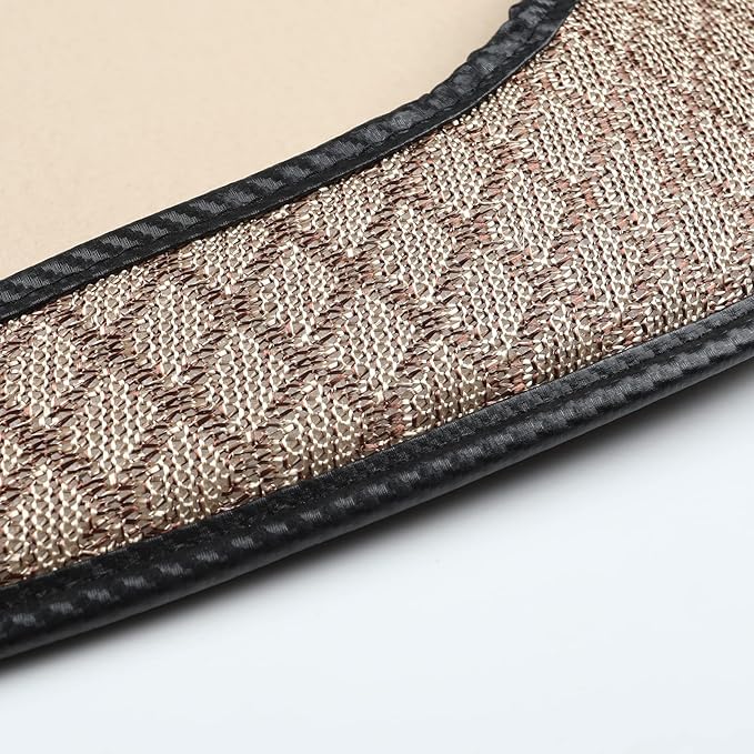 XZPILINA Breathable Back Seat Cover-Universal Rear Seat Mat for All Seasons, Car Rear Seat Protector with Polyester Silk Material, Non-Slip Bottom. Fits 95% of Sedans, SUVs, Vans.(Beige)