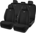 Skechers Seat Covers, Premium Breathable Polyester Car Seat Covers, Car Seat Covers Full Set Airbag Compatible, Automotive Comfort for Most Cars, Vans, Trucks, SUVs (Full Set,Black)