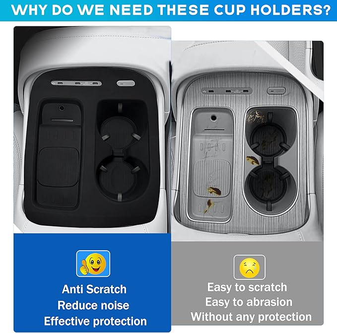 for 2026 Hyundai Palisade Accessories Center Console Cup Holder & Wireless Charging Mat Silicone Cup Holder Insert Console Insert Tray Organizer Non-Slip Pad Interior Decoration for Palisade 2026