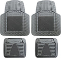 PantsSaver 3D All Weather Car Floor Mats - Trimmable Waterproof Rubber Liners All Season Protection for Car, Truck, SUV, Minivan - Fits Honda, Ford, Toyota, Nissan, Hyundai, Jeep & More 4 PC Set, Gray