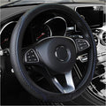 Leather Steering Wheel Cover,Anti Slip Car Steering Wheel Cover for Car Decorations & Steering Wheel Protections,Universal 15Inch Wheel Cover Car Interior Accessories for Men & Women (Black+Blue)