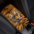 Tiger Print Car Armrest Pad for Men Soft Center Console Arm Rest Protector Cover Universal Car Interior Accessories for SUV Van Sedan Truck